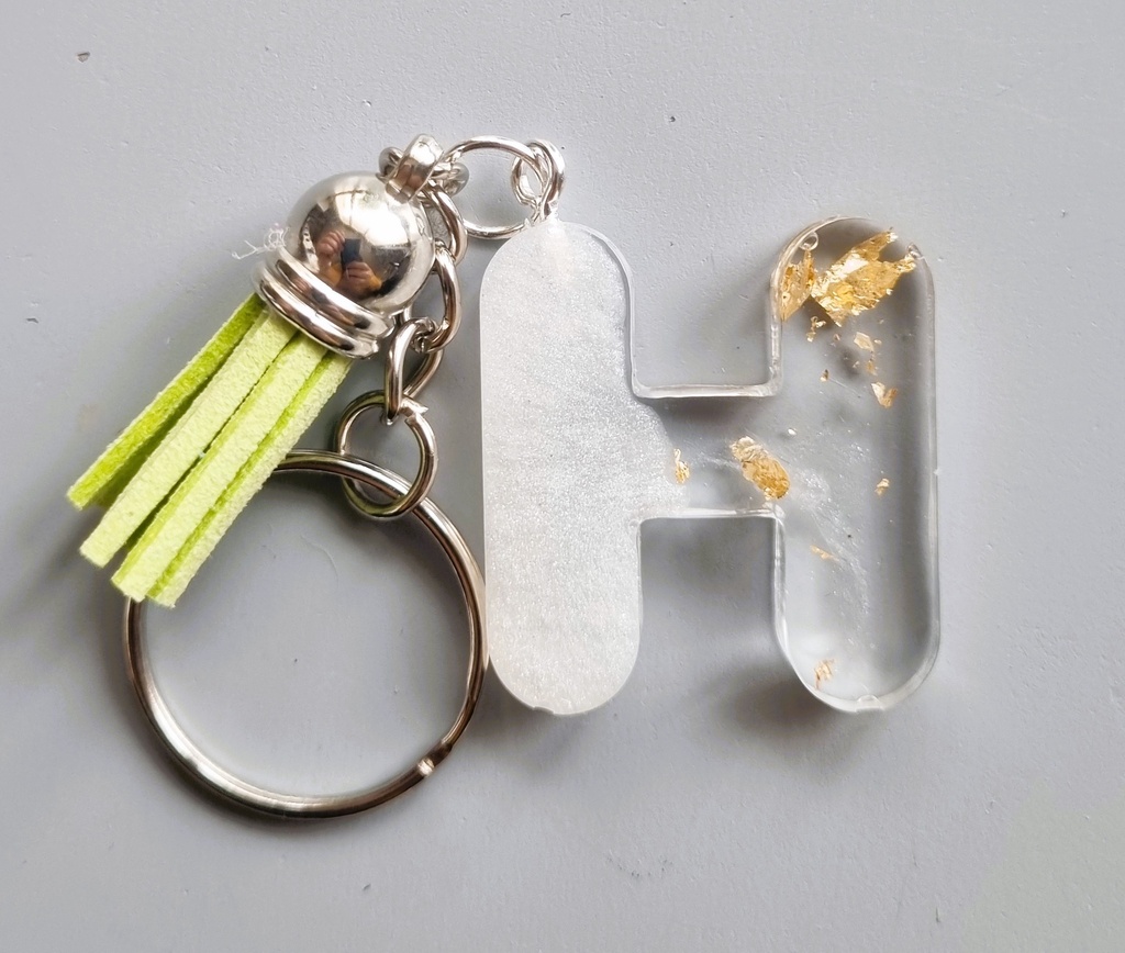 H- Blanc avec Feuille d'OR