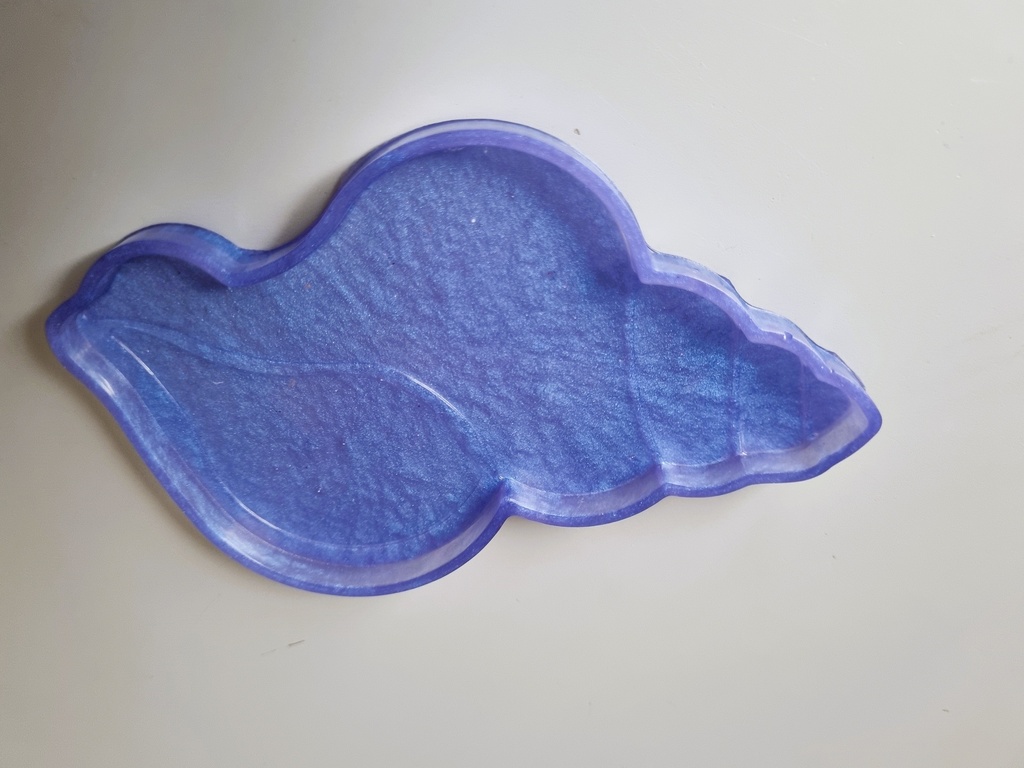 Coquillage Bleu Galaxy reflet Bleu  (L 12 cm L 5,5 cm)