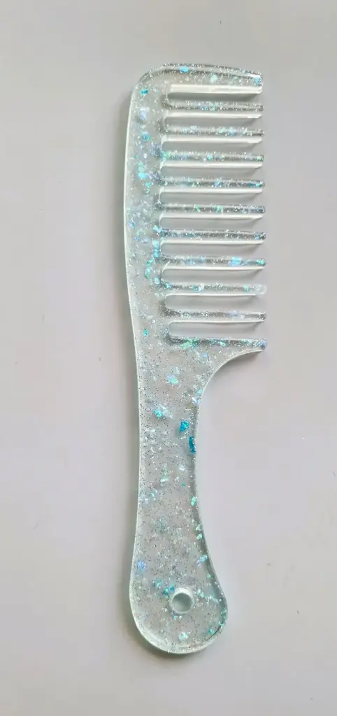 Peigne cristal bleu